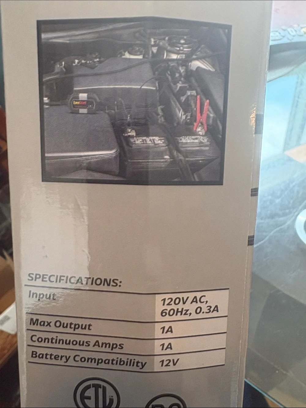 1-Amp Battery Charger & Maintainer - Black and Red